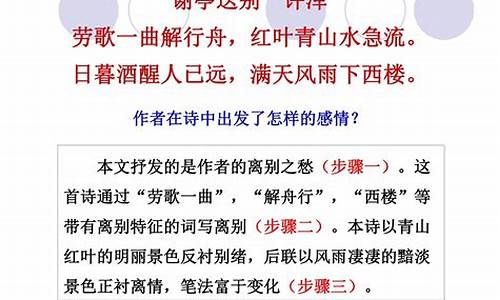 诗词鉴赏题及答案_诗词鉴赏题及答案简短