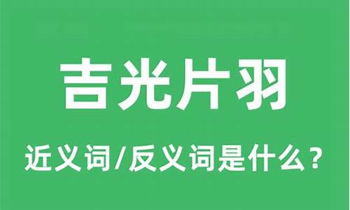 吉光片羽是什么意思_吉光片羽是什么意思解释