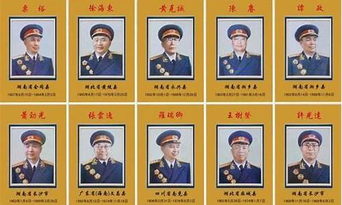 十大将军排名_十大元帅十大将军排名